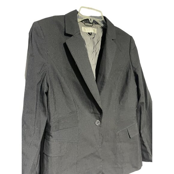 Tahari Arthur Levine Women's Jacket Blazer Classic Gray/ Black Classic  Size 12P - Picture 3 of 5